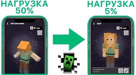 Оптимизированы скины