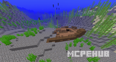 Затонувший корабль в подводном мире