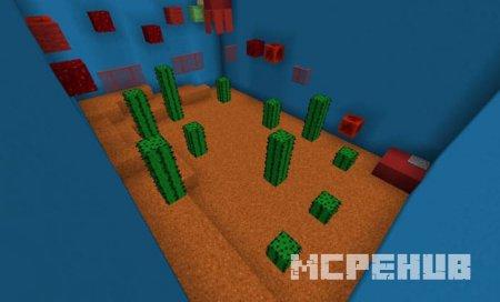 Паркур в биоме меса с кактусами