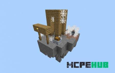 Небольшой небесный остров, построенный на тематику пещер