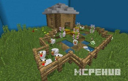 Уровень с небольшой фермой для поиска кнопки