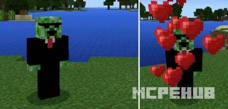 Приручение крипера в чёрном смокинге с галстуком