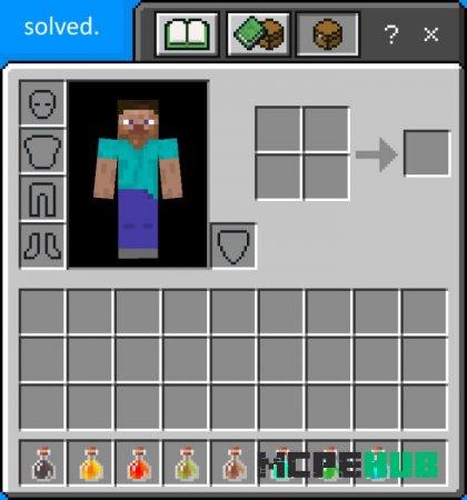 Все виды зелий, добавляемых дополнением, в инвентаре у игрока