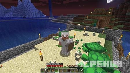 Черепахи отложили яйца, детёныши черепах в майнкрафт