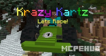 Карта: Сумасшедшие гонки для Minecraft PE