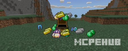 Куча драгоценностей, упавших с сундука