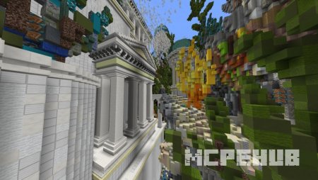 колонны белого цвета в Minecraft