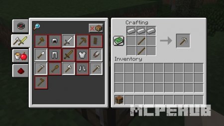 крафт кирки в Minecraft