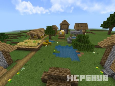 Карта: Новая деревня для Minecraft