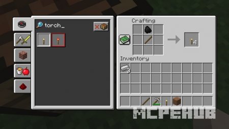 крафт факела в Minecraft