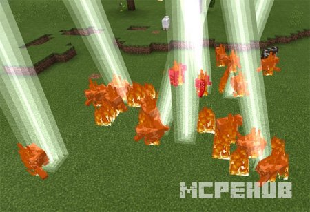 Функция, которая бьёт молнией по близлежащим объектам и блокам