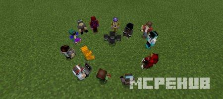 Круг из плюшевых игрушек, добавляемых в игру