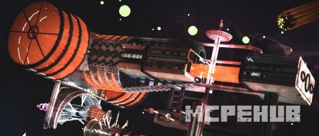 Космическая станция в Minecraft Bedrock