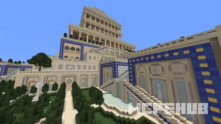 роскошный небоскреб в Minecraft