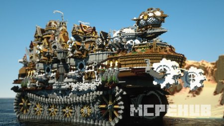 передвигающийся город в Minecraft