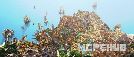 Город в европейском стиле в Minecraft