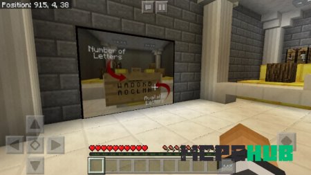 Карта: 4 блока 1 слово для Minecraft