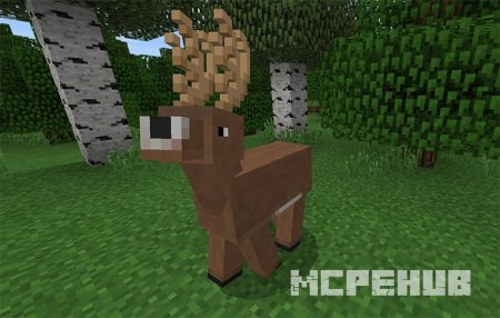 Коричневый олень в лесу