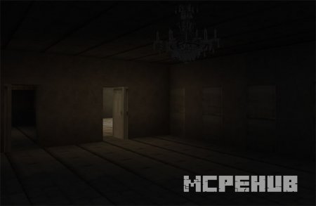 Тёмная комната с открытой дверью из которой еле виднеется свет