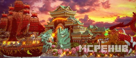 Карта в азиатском стиле