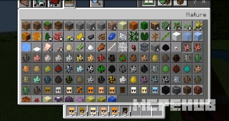 Представление различных големов, доступных игроку в творческом инвентаре