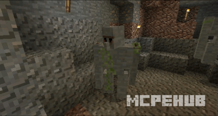 Каменный голем в пещере