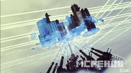 город с яркими огнями