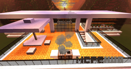 Открытая зона крыши особняка для организации пикников и других видов отдыха