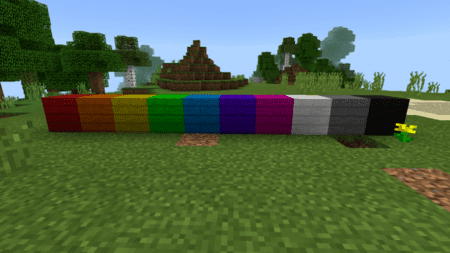 Деревянные блоки в различных окрасках