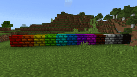 Кирпичи, представленные во большой вариации цветов