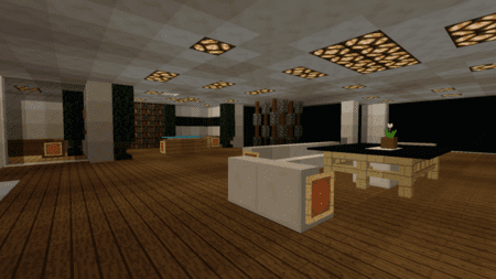 Огромная гостиная в особняке у моря