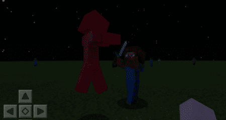 Ваш новый друг - Стив, атакующий противника