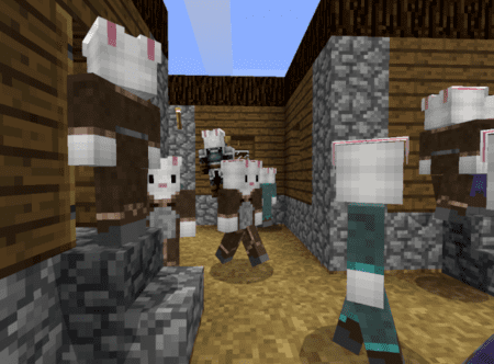 Деревенские жители в виде кроликов