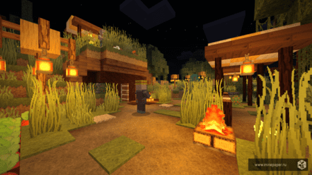 Небольшой лагерь с большим количеством нового и красивого освещения