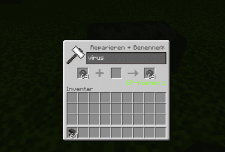 Переименование имени объекта на "virus"