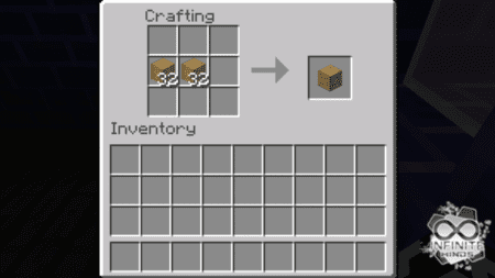 Рецепт крафта коричневого гладкого блока