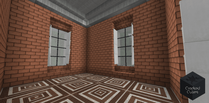 Кирпичный интерьер в майнкрафт