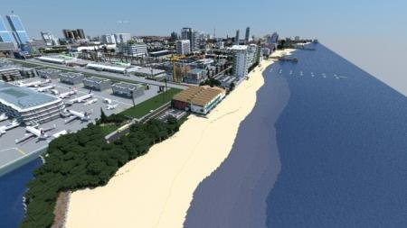 Береговая линия города для привлечения туристов