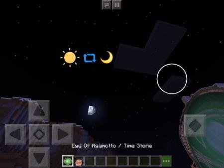 Игрок с камнем времени, замедляющим вражеских мобов