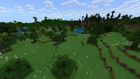 цветочный лес в майнкрафт