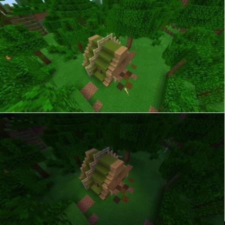 Вид сверху на палатку джунглей