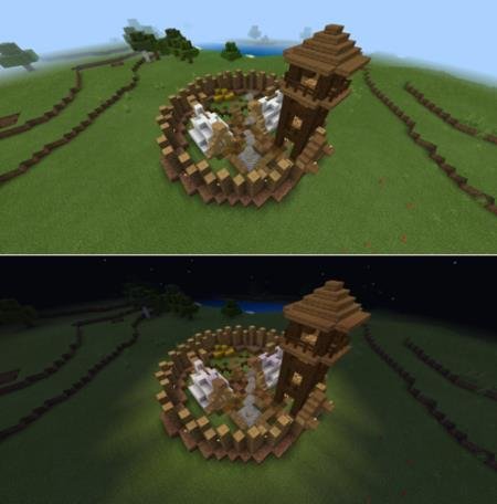 Большой и защищённый лагерь с башней