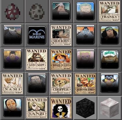 Яйца спауна персонажей из Ван Пис, добавленных в игру