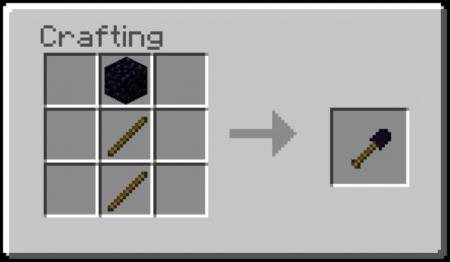 Рецепт крафта лопаты из обсидиана