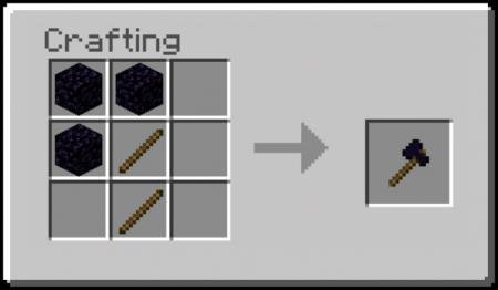 Рецепт крафта топора из обсидиана