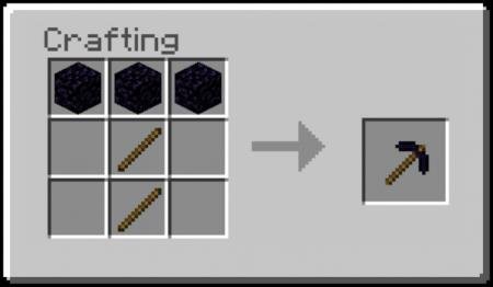Рецепт крафта кирки из обсидиана