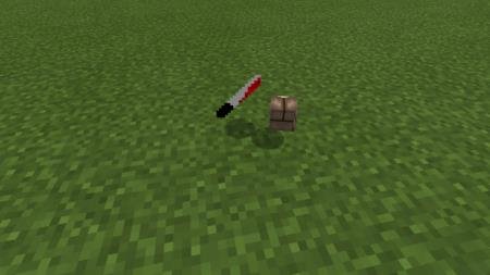 Кровавое мачете и маска Джейсона лежат на земле