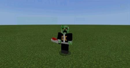 Игрок в скине крипера с мачете Джейсона