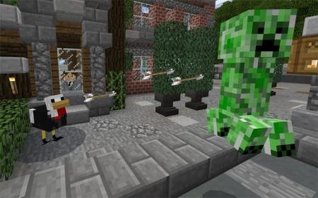 Цыплёнок-телохранитель выпустил три стрелы в крипера