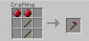 Рецепт крафта рубиновой мотыги